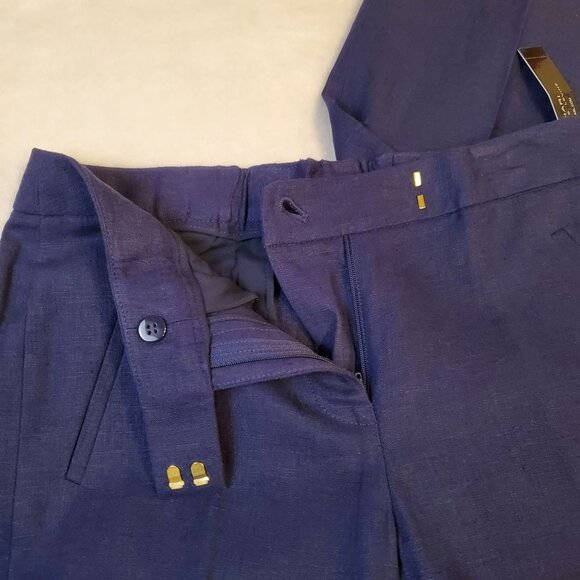 NWT Tahari Arthur S. Levine Womens Navy Pants Size 2 - Picture 6 of 16